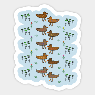 Cute and Colorful Duck Pattern Sticker